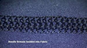 Needle threads bedded into Fabric_tcm